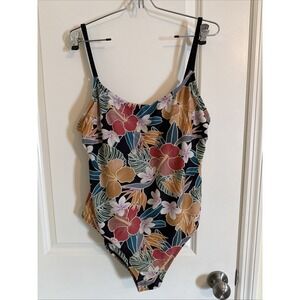 Hurley Women's One Piece Swimsuit SPF 50 Floral XXL Beach